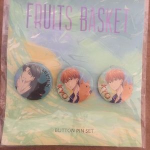 Fruits Basket Button Pin Set BRAND NEW